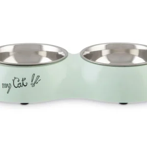 Beeztees Doppelnapf Oh my Cat 160 ml 27 cm mint Mega-Angebot